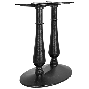 Cast iron twin table base