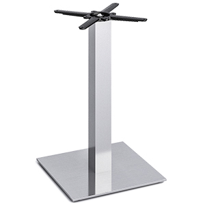 Stainless steel square table base